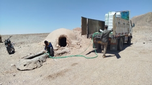 ترمیم آبشخور و تأمین آب برای حیات‌وحش در روستای پیکوه طبس